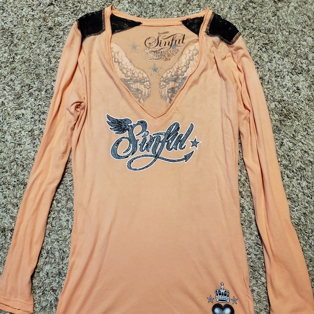 Peach SINFUL long sleeve tshirt